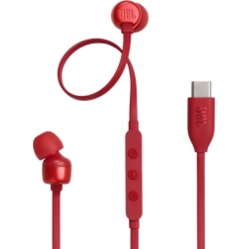 Austiņas JBL Tune 310C USB-C Red