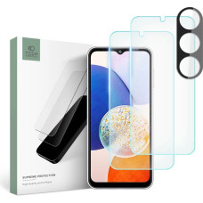 Tech-Protect Supreme Set for Samsung Galaxy A14 4G | 5G 2x Tempered Glass for Display | Tempered Glass for Camera