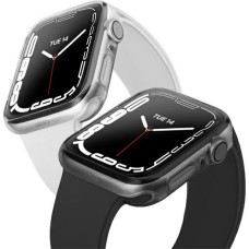 UNIQ etui Glase Apple Watch Series 7|8 45mm. Dual Pack przezroczysty-dymny|clear-smoke