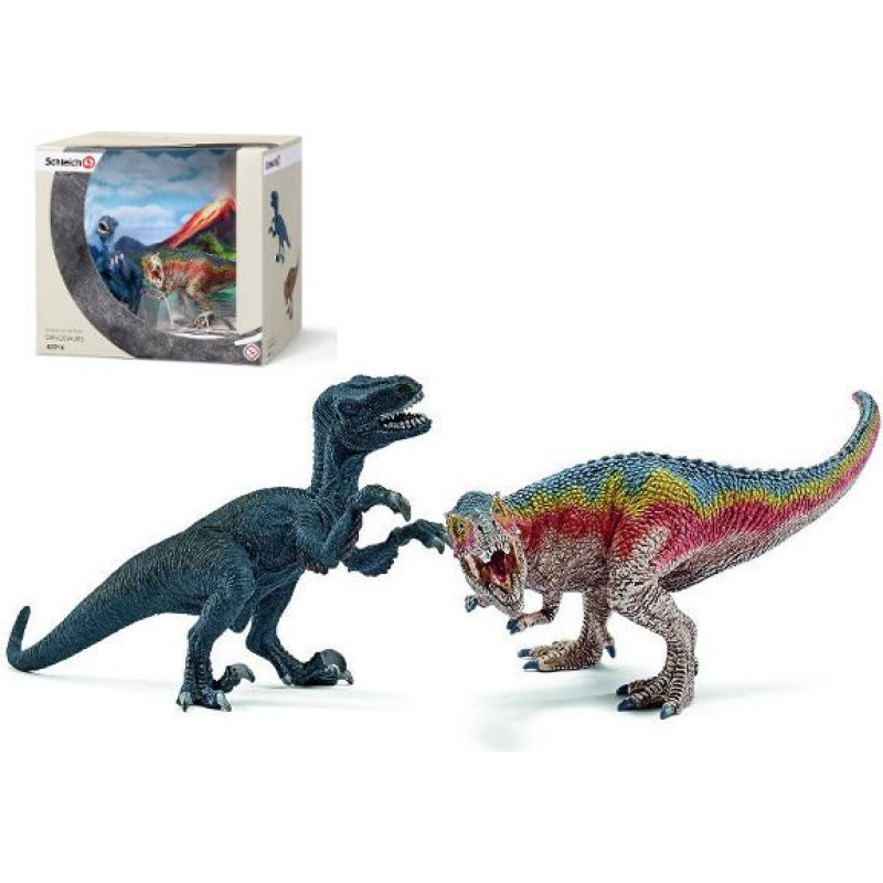 Schleich Dinosaurs T-Rex and Velociraptor  small