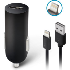 Forever M02 car charger 1x USB 2A black + Lightning cable