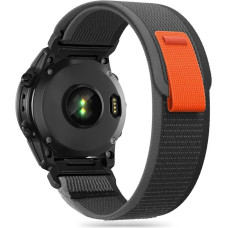 Tech-Protect Nylon Strap for Garmin Fenix ââ3 | 5X | 3HR | 5X Plus | 6X | 6X Pro | 7X - Black & Orange