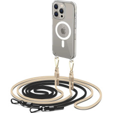 Tech-Protect FlexAir Chain case with MagSafe for iPhone 15 Pro Max - black and beige