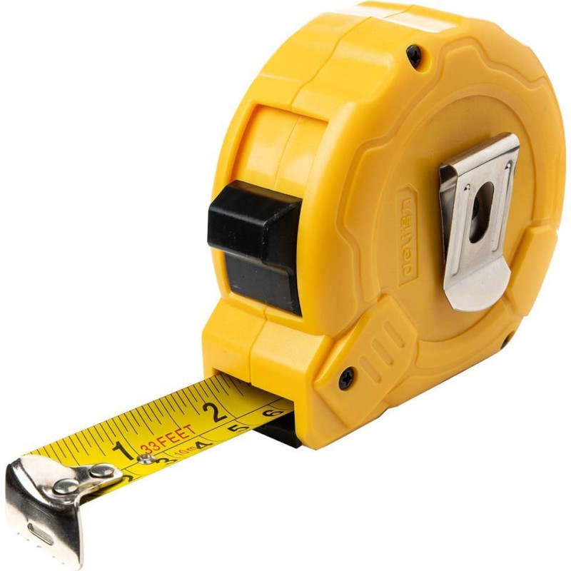Steel Measuring Tape 10m|25mm Deli Tools EDL9010Y (yellow)
