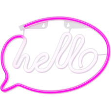 Forever Light Neon LED Light HELLO pink white Bat + USB FLNE15 Forever Light