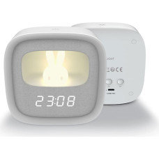 Forever Light Alarm clock with LED Bunny night light PURE FNL-06 AURORA white square Forever Light