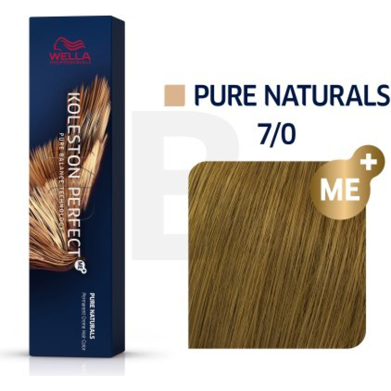 Wella Professionals Koleston Perfect Me+ Pure Naturals profesionāla permanentā matu krāsa 7|0 60 ml