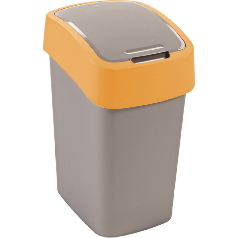 Curver Atkritumu spainis Flip Bin 25L sudraba|dzeltens