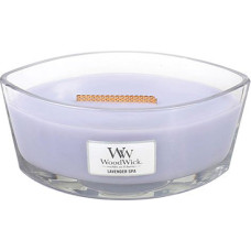 Woodwick Lavender Spa scented candle with wooden wick 453,6 g