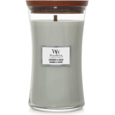 Woodwick Lavender & Cedar scented candle with wooden wick 609,5 g