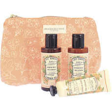 Panier Des Sens Rose Geranium gift set shower gel 70 ml + body lotion 70 ml + hand cream 30 ml