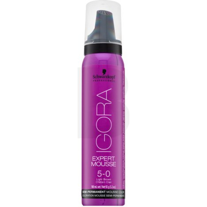 Schwarzkopf Professional Igora Expert Mousse pusnoturīgas matu krāsošanas putas Color pusnoturīgas matu krāsošanas putas 5-0 100 ml