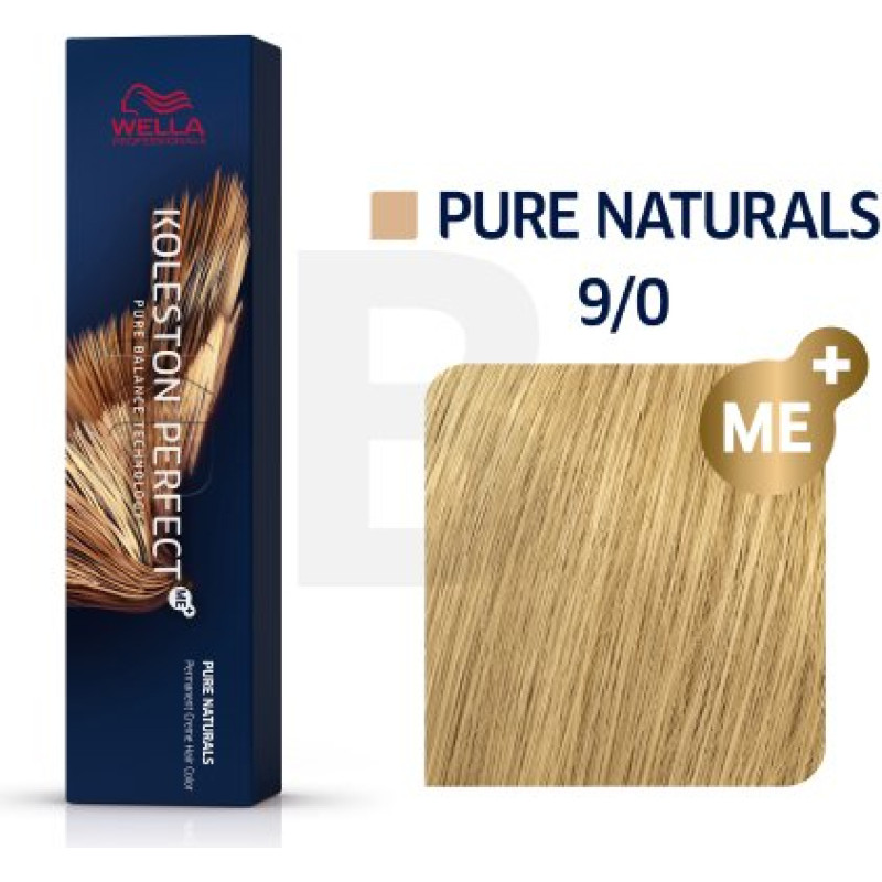 Wella Professionals Koleston Perfect Me+ Pure Naturals profesionāla permanentā matu krāsa 9|0 60 ml