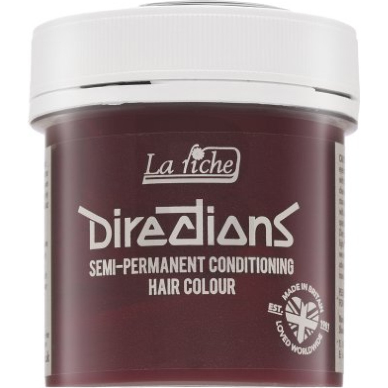 La Riché Directions puspermanentā kondicionējošā matu krāsa puspermanentā matu krāsa Vermillion Red 88 ml