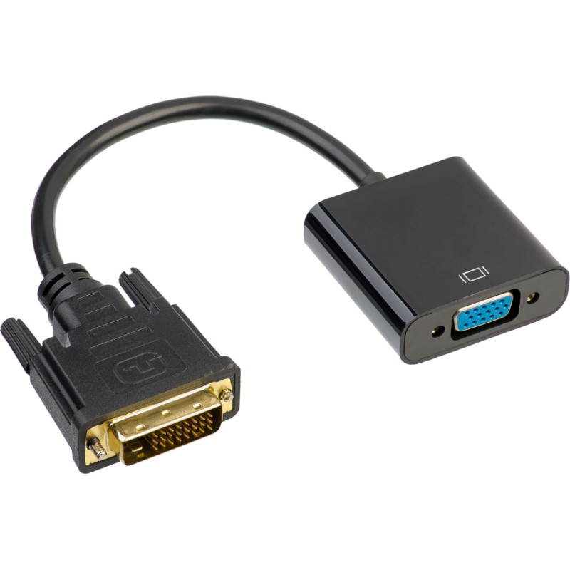 Converter adapter with cable Akyga AK-AD-50 DVI 24+1 pin (m) | VGA (f) 15cm