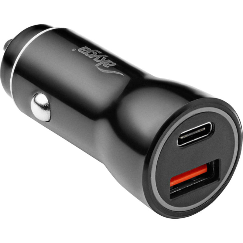 Car charger 12|24V Akyga AK-CH-16 36W USB-A + USB-C PD Quick Charge 3.0 5-12V | 1.5-3A black