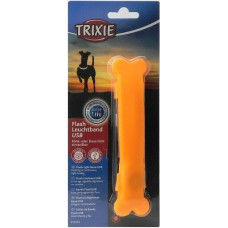 Trixie Atstarojošās kakla siksnas aksesuārs : Trixie Flash light band USB, for dogs, 15 × 2.5 cm, orange 