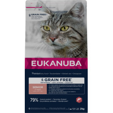 Eukanuba Sausā barība kaķiem - Eukanuba CAT Senior GRAIN FREE Salmon 10 kg