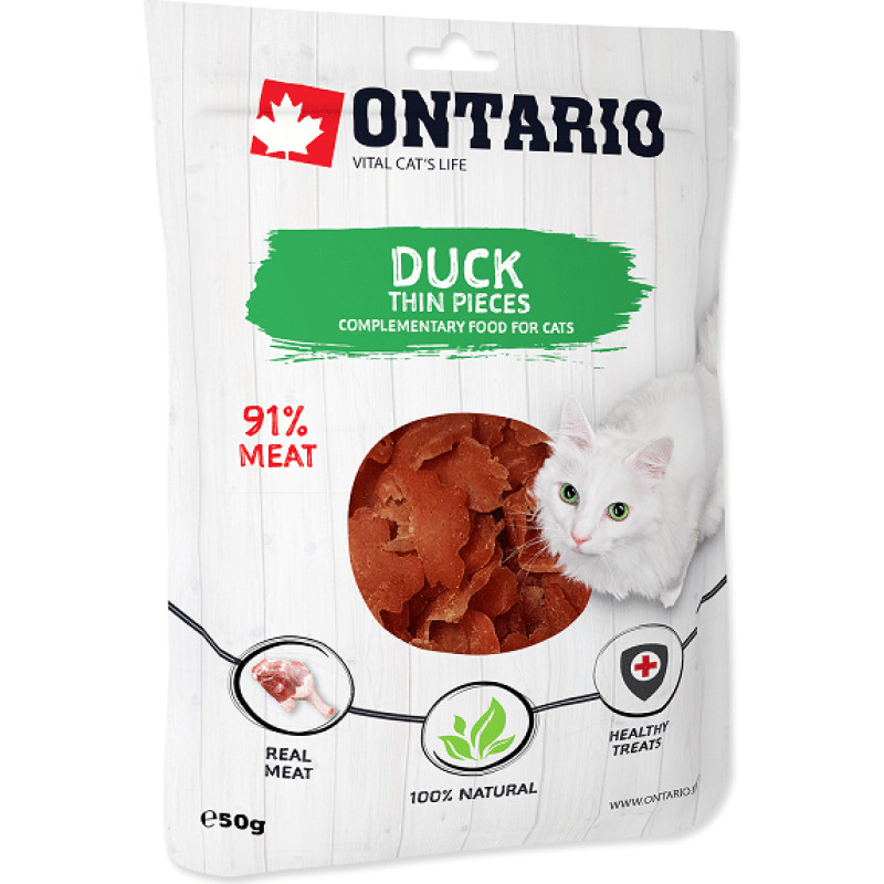 Ontario Gardumi kaķiem : Ontario Cat Duck Thin Pieces 50g.