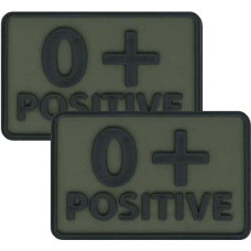 Helikon - PVC plāksteris - Asinsgrupa - 0+ POS - Olīvzaļš - 2gab