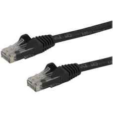 Startech .com 50cm CAT6 Ethernet Cable, 10 Gigabit Snagless RJ45 650MHz 100W PoE Patch Cord, CAT 6 10GbE UTP Network Cable w|Strain Relief, Black, Fluke Tested|Wiring is UL Certified|TIA - Category 6 - 24AWG (N6PATC50CMBK) - patch cable - 50 cm - black