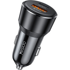 Yesido Car charger Y64 - USB + Type C - 20W + PD 30W black