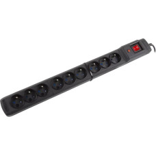 Armac Multi M9 1.5m black surge strip (9 slots)