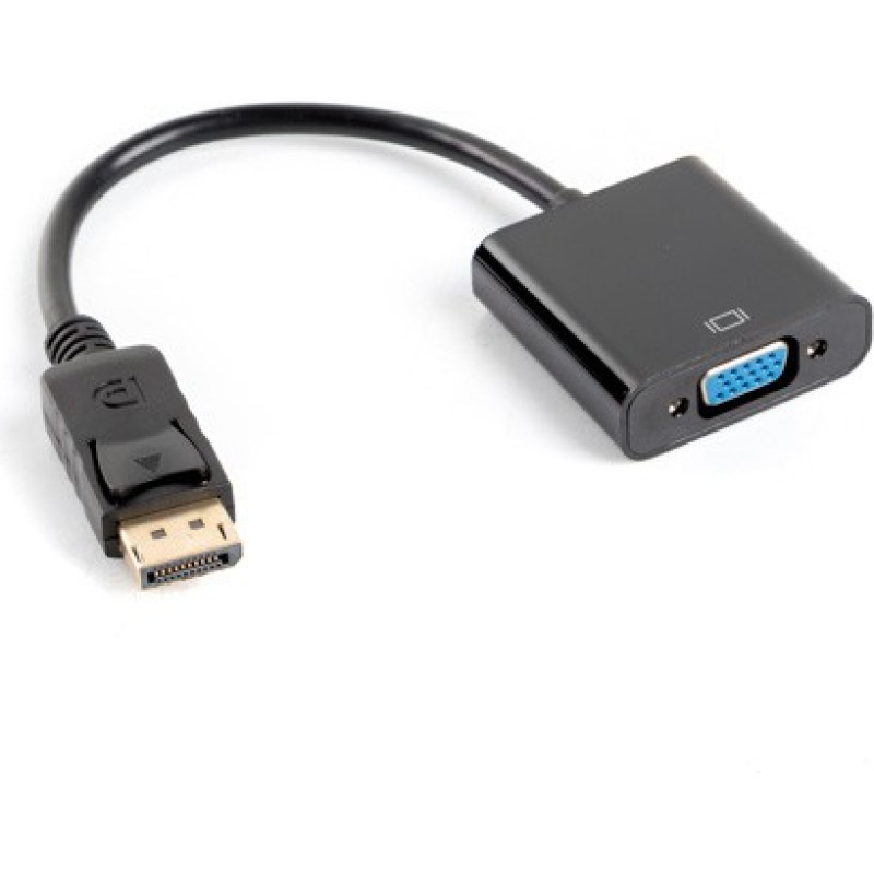 DisplayPort Adapter (M) -> VGA 15 pin (F) black on the cable