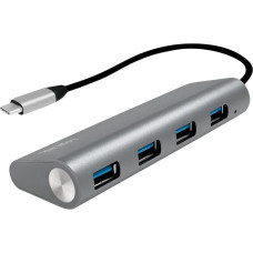 Hub 4-port USB-C 3.1 with aluminum casing