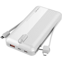 Powerbank LDNIO PL1013, 10000mAh + 3in1 cable (white)