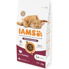 Iams Sausā barība kaķiem - IAMS CAT Advanced Nutrition Sensitive Digestion Turkey 2 kg