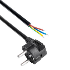 Power Cable with Open Tin Akyga AK-OT-01A CCA CEE 7|7 1.5 m