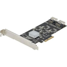 Startech .com 8 Port SATA PCIe Card, PCI Express 6Gbps SATA Expansion Card with 4 Host Controllers, SATA PCIe Controller Card, PCI-e x4 Gen 2 to SATA III Adapter Card, Drive Cables Incl. - Windows|macOS|Linux (8P6G-PCIE-SATA-CARD) - storage controller - S