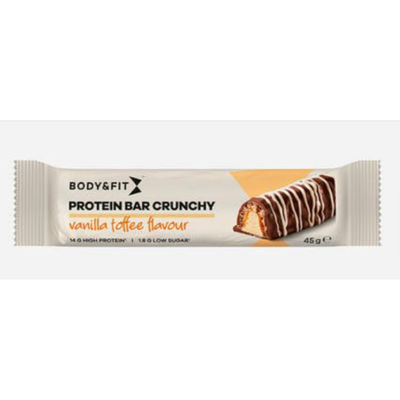 Body & Fit Crunchy Vanilla Proteīna batoniņš 45g - (Proteīns 14g)