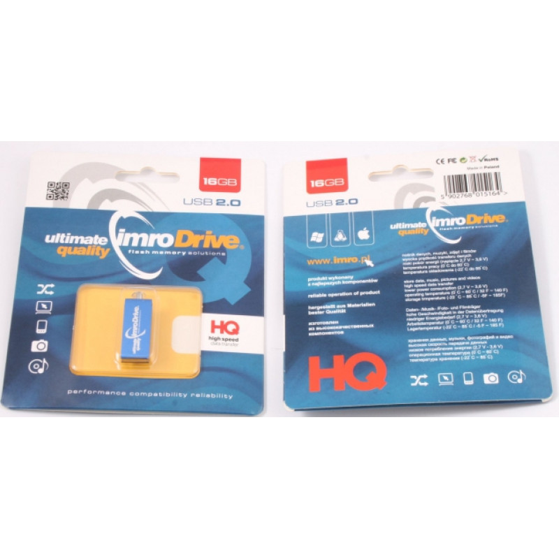 Imro pendrive 16GB USB 2.0 Edge blue