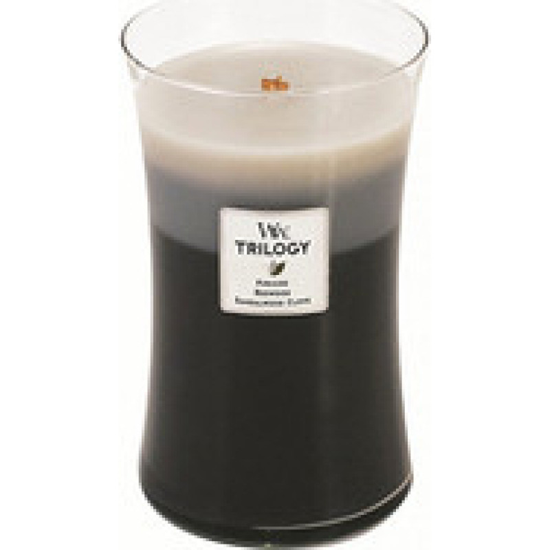 Woodwick Scented candle Trilogy Fireside, Redwood, Sandalwood Clove 609 g