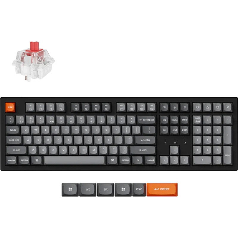 Keychron K10 Max RGB Red Switch Wireless Keyboard (Black) [K10M-B1].