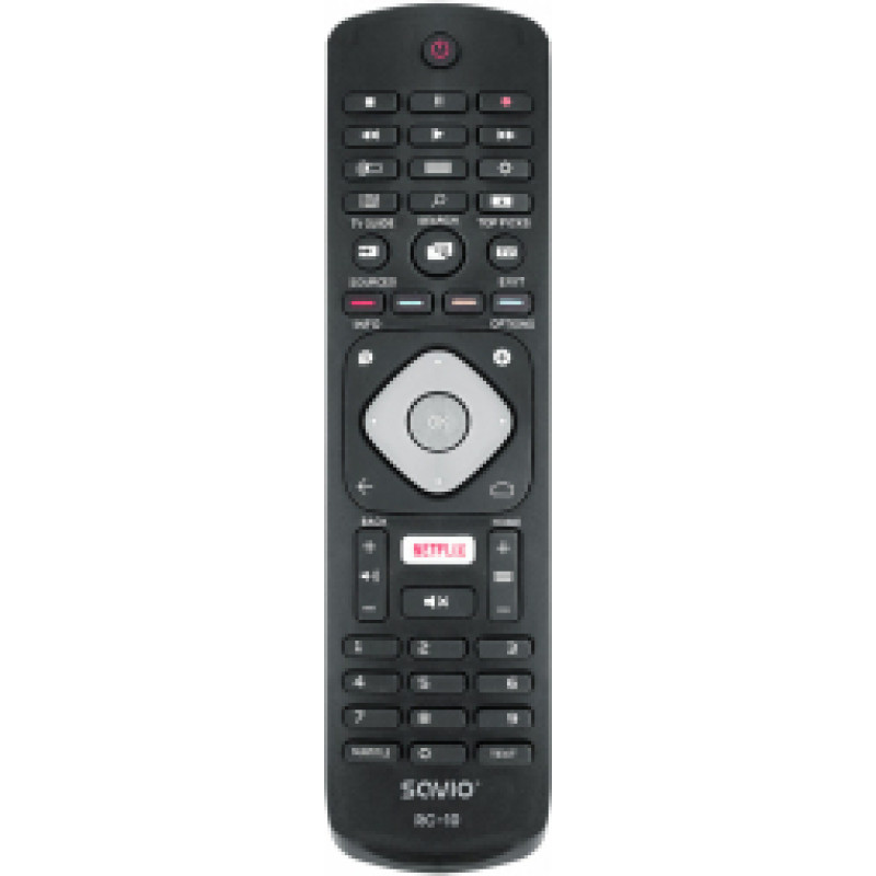 Savio RC-10 Universāla Philips TV Pults Melns