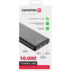 Swissten Power Bank 10000 mAh 20W Power Delivery black
