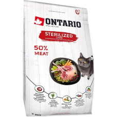 Ontario Sausā barība kaķiem - Ontario Cat Sterilised Lamb, 2 kg