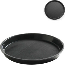 Hendi Viesmīļa paplāte, neslīdo&scaron;a, izturīga, apaļa, ar maliņu, diametrs 36cm - melna
