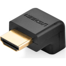 Ugreen HDMI kabeļa savienotājs labā leņķa spraudnis, melns