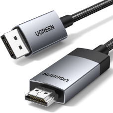 Ugreen Kabelis DisplayPort — HDMI 4K 60Hz pīts 2 m pelēks