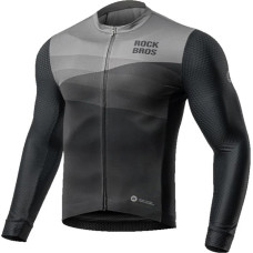 Rockbros Riteņbraukšanas krekls ar garām piedurknēm pavasara/vasaras XL — melns