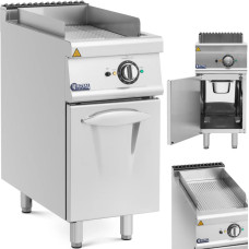 Royal Catering Grila plāksne elektriskais grils ar rievojumu ar skapi 33,5 x 55 cm 5,4 kW