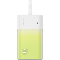Baseus Powerbank Popsicle 5200mAh 20W ar Lightning kabeli 60W/20V/3A/30cm - balti zaļš