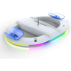 iPega P5S045 Vertical Charging Stand with RGB for PS5|PS5 Slim|PS5 Pro White (Damage Package)