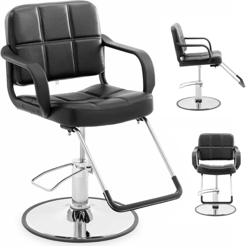 Physa EPSOM friziera krēsls ar kāju balstu - melns