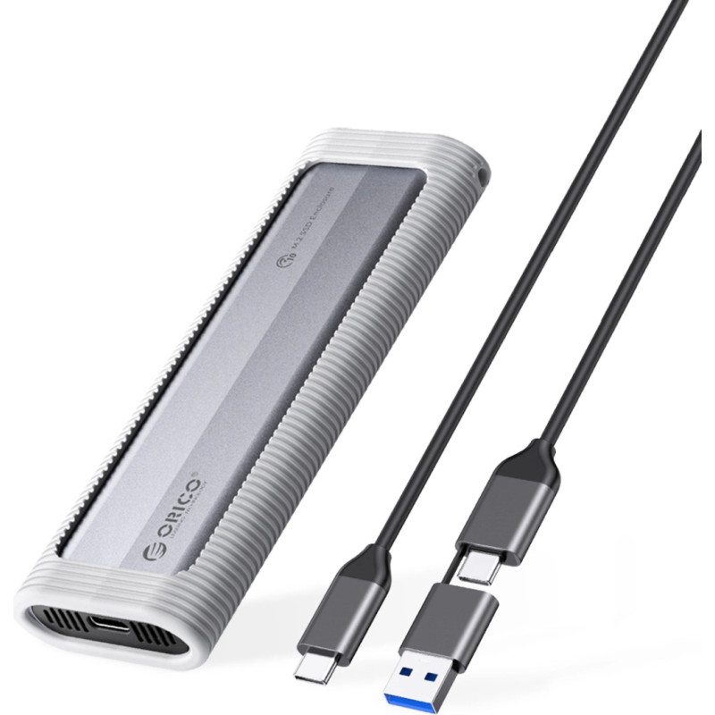 Orico AXM2-G2-V1 M.2 NVME USB-C|USB-A to USB-C 10Gb|s Disk Drive - Gray