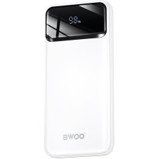 BWOO Ultra thin 22,5W 10000 mAh power bank, white